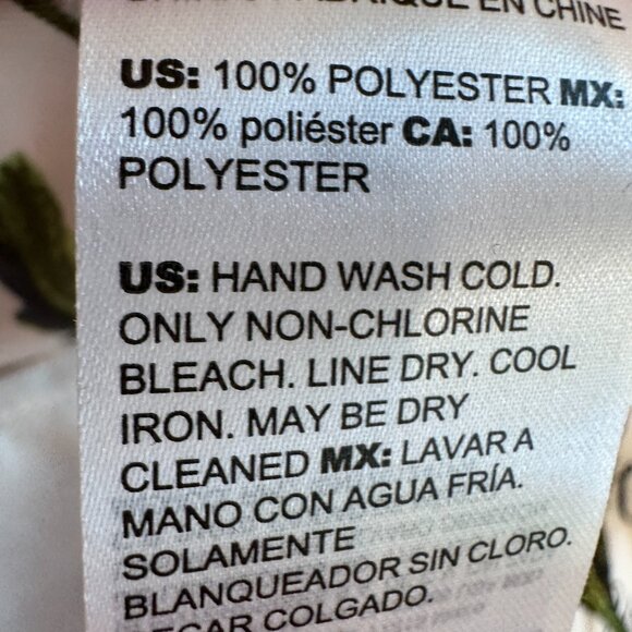 CHICOS WOMENS FLORAL PRINT PONCHO S/M  CORAL GREEN AND WHITE - Picture 9 of 9